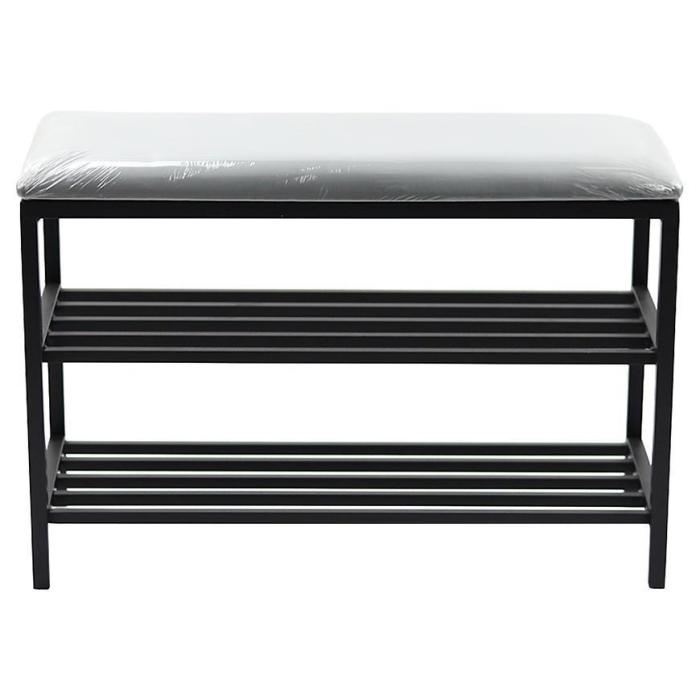 Szafka na buty metal z siedziskiem Loft 51x75x30 czarny