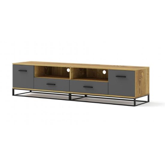 Obrazek Szafka RTV Fiesta 190 dąb palony grafit