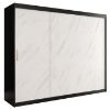 Obrazek  Szafa Marmur T 250 Czarny/Marmur Biały 