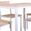 Obrazek Zestaw stół i krzesła Latte 1+4 White/San Remo 