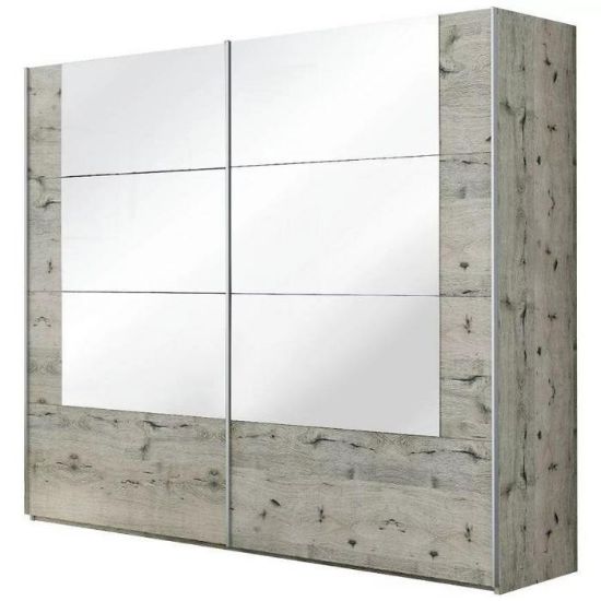 Obrazek Szafa Talin 250 dąb wellington/lustro