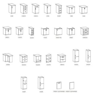 Obrazek Front do zmywarki Linea D45FZN 570 x 446 grey