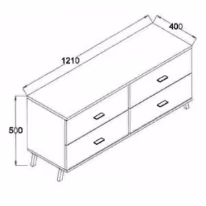 Obrazek Szafka RTV 7 John dąb lefkas/czarny