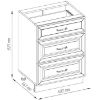 Obrazek Szafka kuchenna Patricia D60 3S
