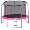 Obrazek  Trampolina Comfort z drabinką 427cm różowa 