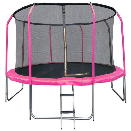 Obrazek  Trampolina Comfort z drabinką 427cm różowa 