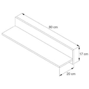 Obrazek Półka Nero 12 80 – Szary Połysk