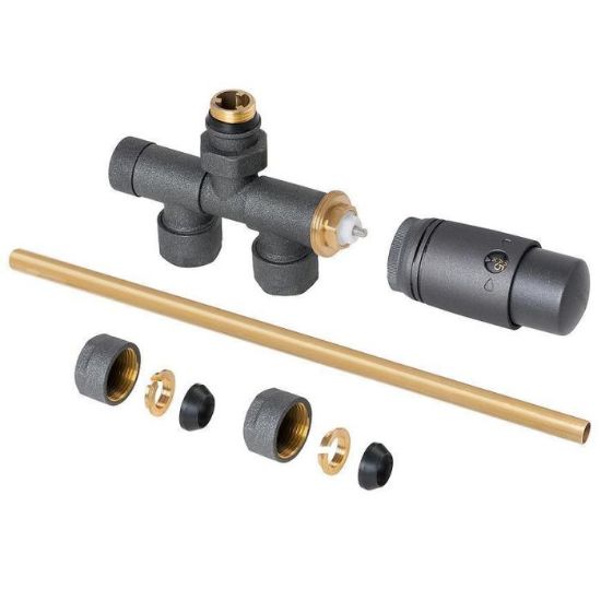 Obrazek Zestaw termostatyczny jednootworowy grafit 