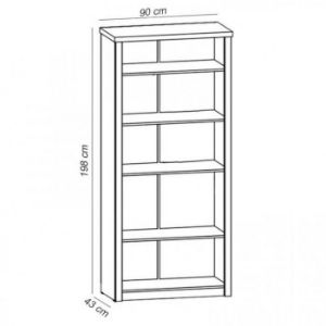 Obrazek Regał Prowansja R3 sosna andersen/dąb lefkas ciemny