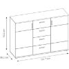 Obrazek Komoda Jonas 2D4S dąb craft biały