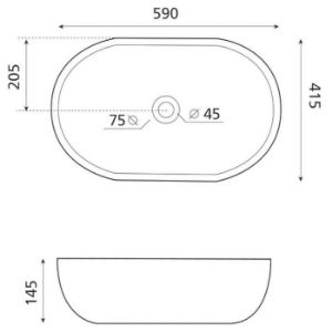 Obrazek Umywalka nablatowa Nera 59