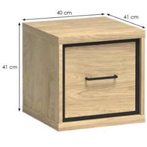 Obrazek Szafka Nocna Mediolan M16 natural hikora