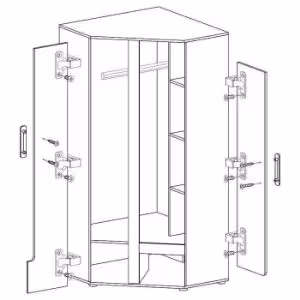 Obrazek Szafa narożna Apetito NR-2 antracyt