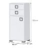 Obrazek Komoda 1D2S Kiki OR12-BE/KI-15 white/white 
