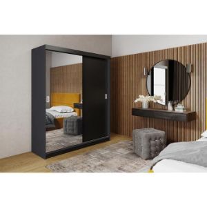 Obrazek Szafa Retro 138 1L grafit / front czarny