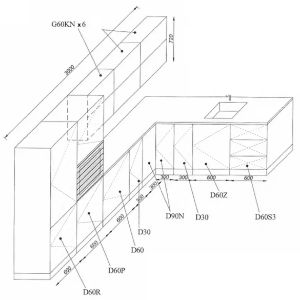 Obrazek Kuchnia narożna Gardena Grey 240x300 lakierowana