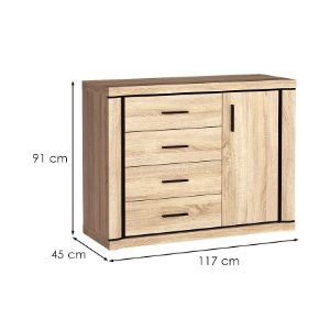 Obrazek Komoda Dallas D3 dąb sonoma