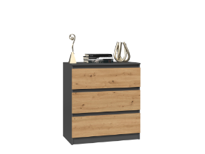 Obrazek Komoda Umo P3 antracyt/dąb artisan