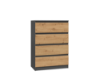 Obrazek Komoda Umo P4 antracyt/dąb artisan