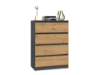 Obrazek Komoda Umo P4 antracyt/dąb artisan