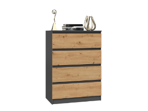 Obrazek Komoda Umo P4 antracyt/dąb artisan