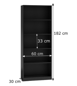 Obrazek Regał Basic 60 (czarny)
