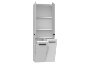 Obrazek Słupek łazienkowy Sandra 2DD biel połysk