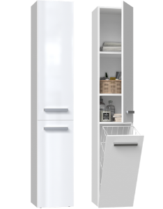 Obrazek Słupek łazienkowy Luiza 4 biały połysk