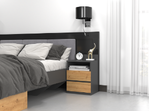 Obrazek Komoda Umo P1 antracyt/dąb artisan