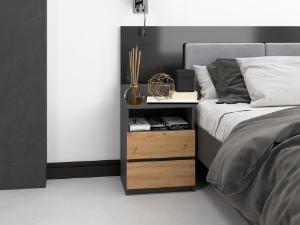 Obrazek Komoda Umo P1 antracyt/dąb artisan