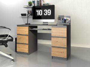 Obrazek Biurko Krister (antracyt/dąb artisan)