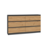 Obrazek Komoda Umo P6 140 antracyt/dąb artisan