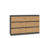 Obrazek Komoda Umo P6 120 antracyt/dąb artisan
