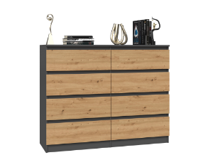 Obrazek Komoda Umo P8 120 antracyt/dąb artisan