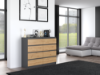 Obrazek Komoda Umo P8 120 antracyt/dąb artisan