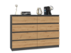 Obrazek Komoda Umo P8 140 antracyt/dąb artisan