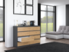 Obrazek Komoda Umo P8 140 antracyt/dąb artisan