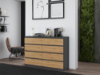 Obrazek Komoda Umo P8 140 antracyt/dąb artisan