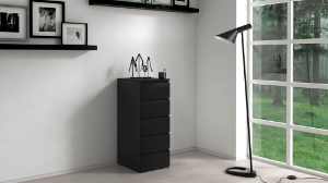 Obrazek Komoda Zoya P5 (czarny)
