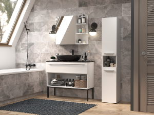 Obrazek Słupek łazienkowy Luiza 3 biały