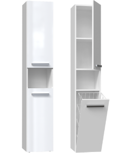 Obrazek Słupek łazienkowy Luiza 3 biały połysk