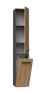 Obrazek Słupek łazienkowy Luiza 4 antracyt/dąb artisan