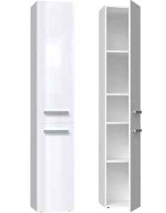 Obrazek Słupek łazienkowy Luiza 2 biały połysk