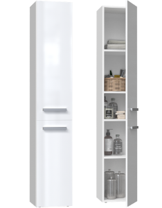 Obrazek Słupek łazienkowy Luiza 2 biały połysk