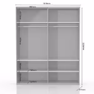 Obrazek Szafa Piano PK181-OG/PN-71/KA/71 beige HG 