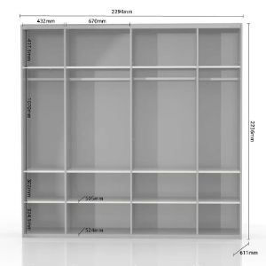 Obrazek Szafa Piano PK231/PN-70/KA/70 crystal white 