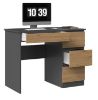 Obrazek Biurko M prawe antracyt/dąb artisan