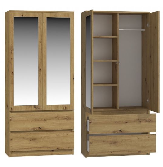 Obrazek Szafa Umo S2 z lustrem (dąb artisan)