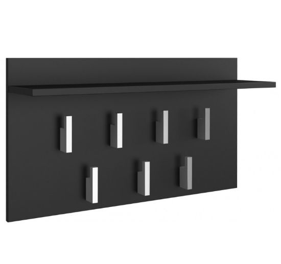 Obrazek Wieszak z półką Zefir (czarny)