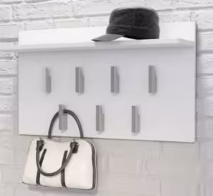 Obrazek Wieszak z półką Zefir (biały)